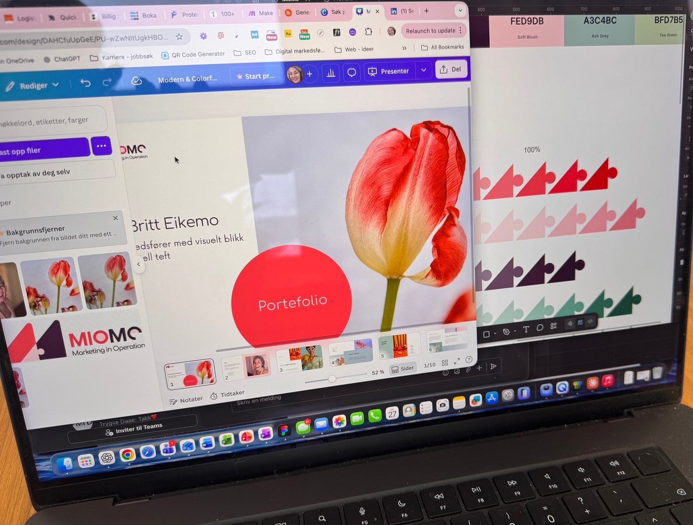 May-Britt Eikemo jobber med markedsføring og HubSpot på laptop